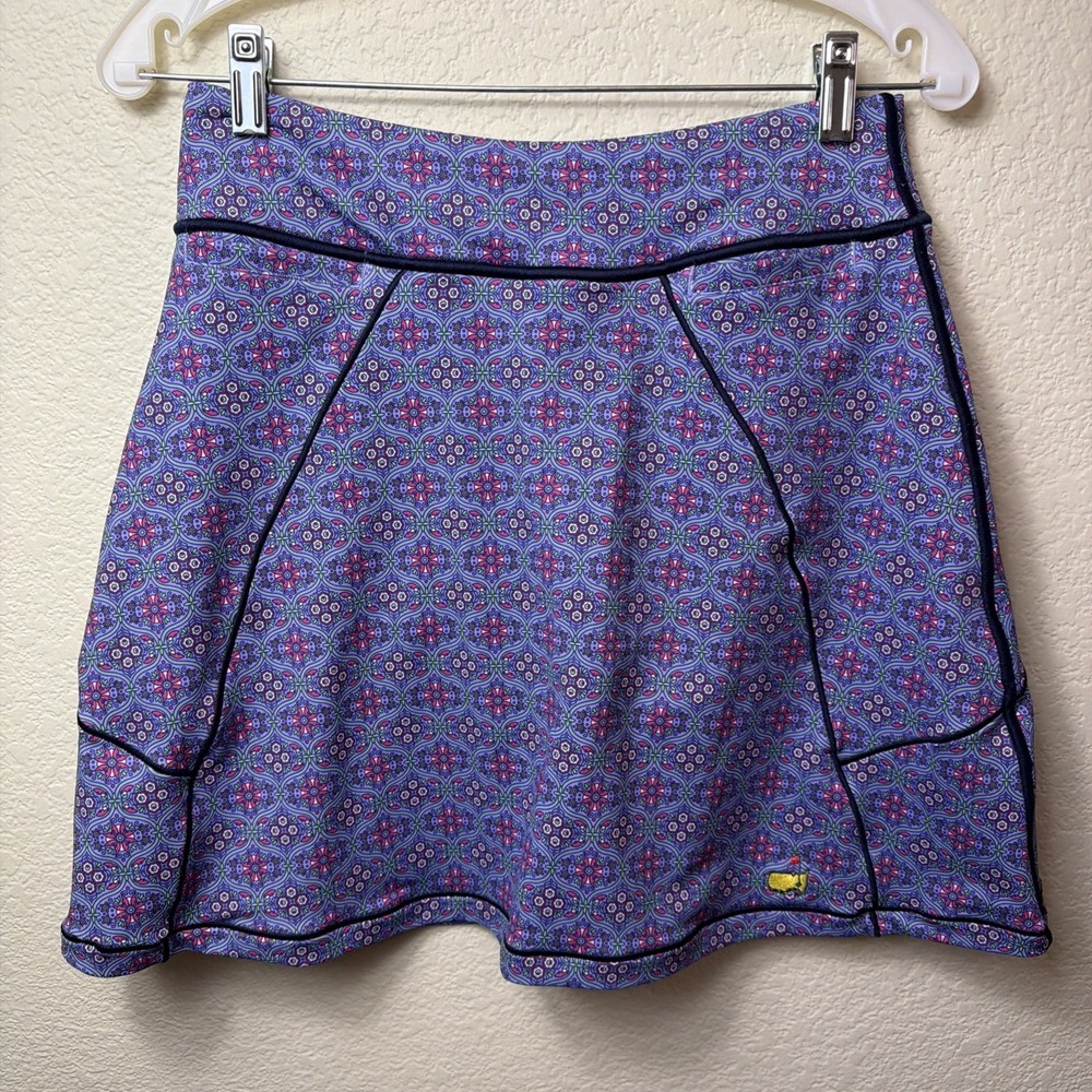 Masters Tournament Golf Skort XS Womens Purple Geometric Athletic Skirt Pockets